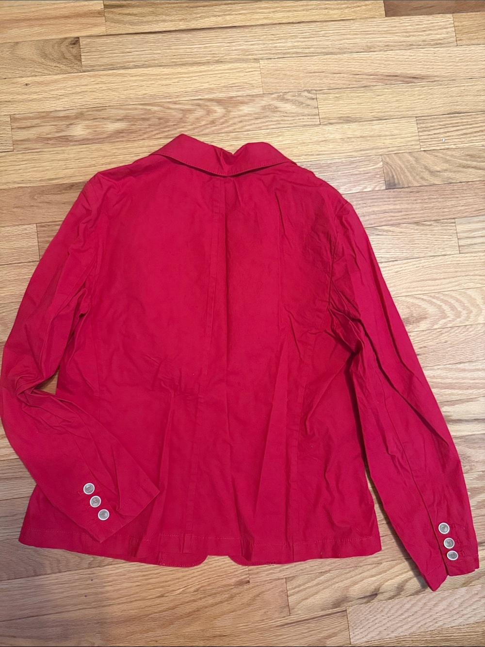 Talbots Bright Red Button Jacket - Picture 3 of 4
